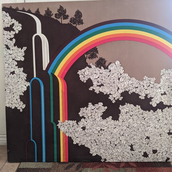 Vintage 1977 rainbow canvas print design by Chiaki - Picture 1 of 3